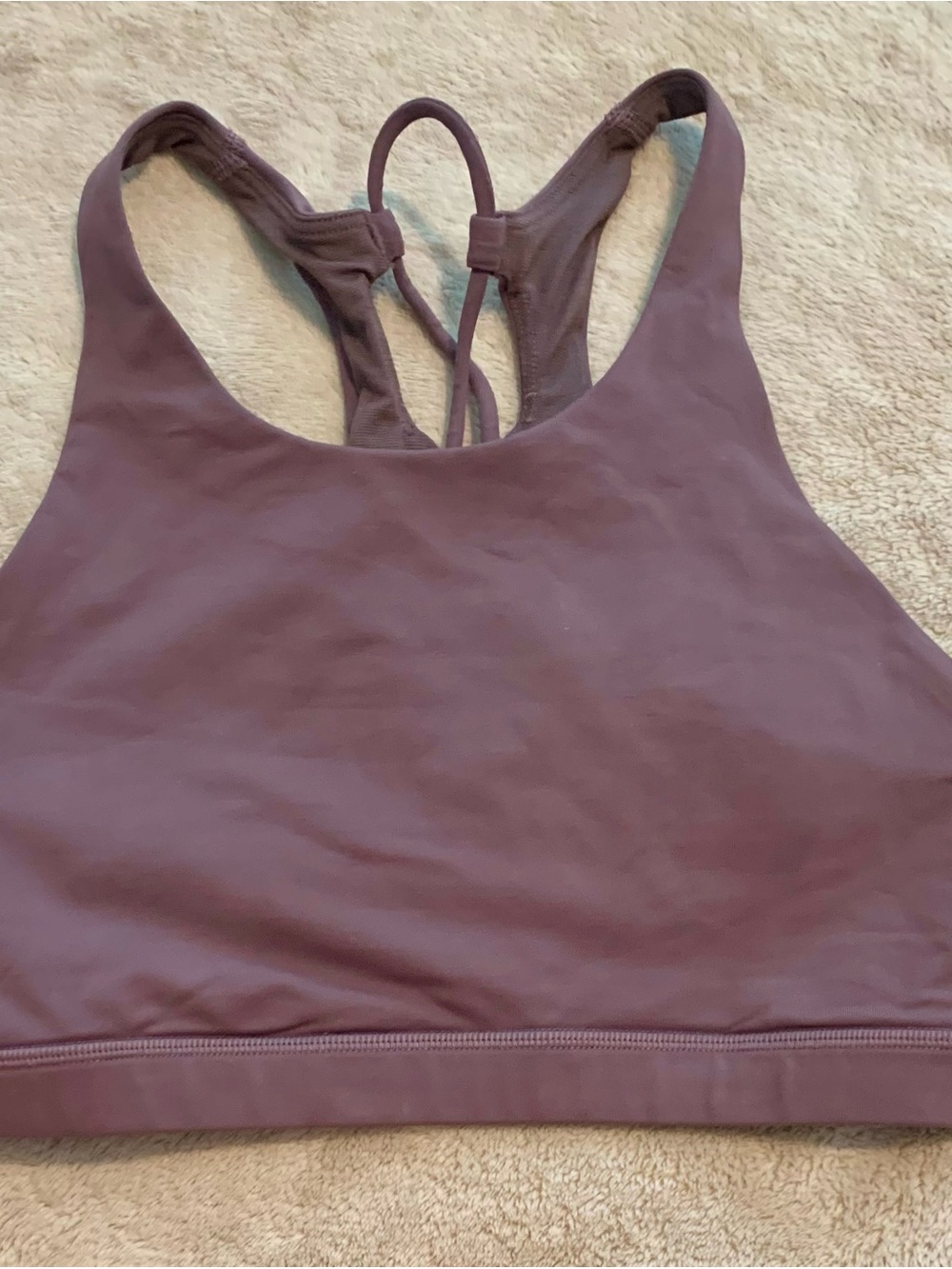 Women's Lululemon Mauve Strappy Sports Bra